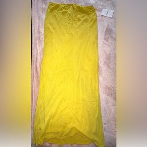 Forever 21 Yellow Maxi Skirt